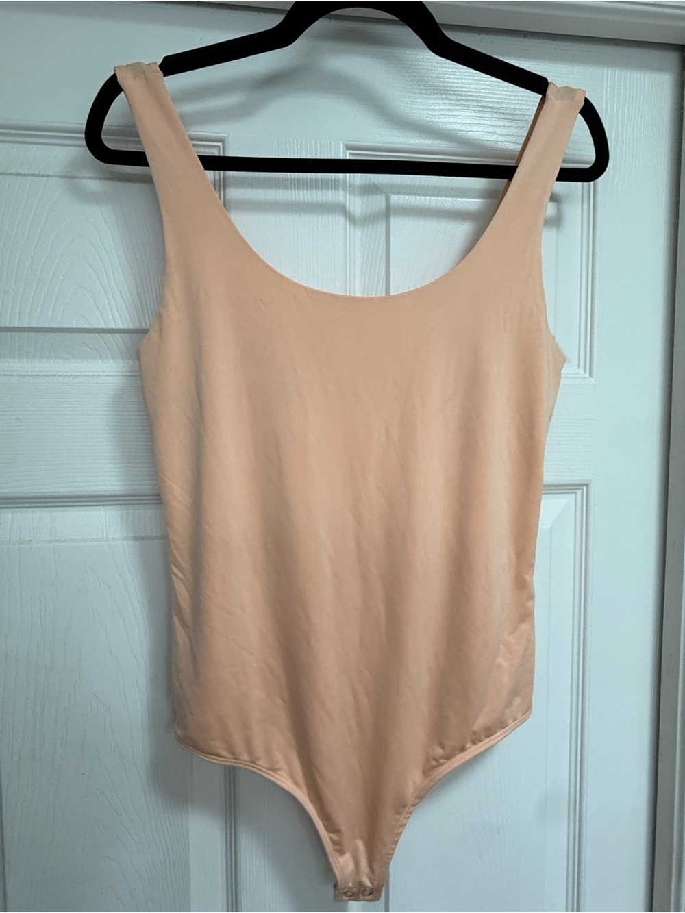 Express Peach/Nude Scoop Neck Bodysuit
